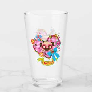 Ich Liebe Möpsen! Trinkglas Glas
