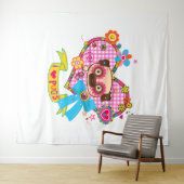 Ich Liebe Möpsen! Wandteppich (Beispiel (Horizontal))