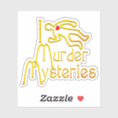 Ich liebe Mord-Mystery Aufkleber (Blatt)