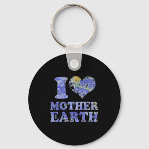 Ich liebe Mother Earth T-Shirt Schlüsselanhänger