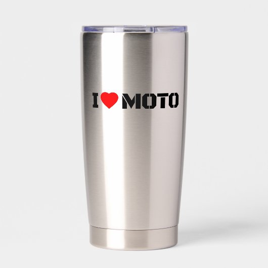 Ich liebe Moto Isolierbecher Thermobecher (Vorderseite)
