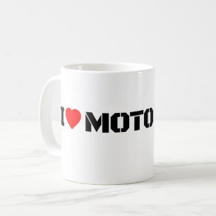 Ich liebe Moto Motorrad Kaffeetasse