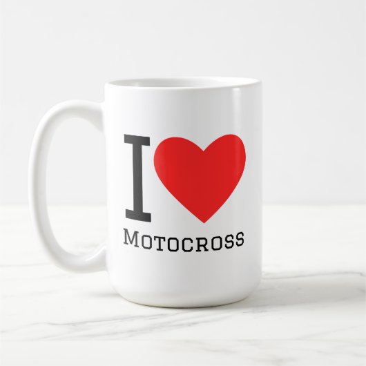 Ich liebe Motocross Kaffeetasse (Links)
