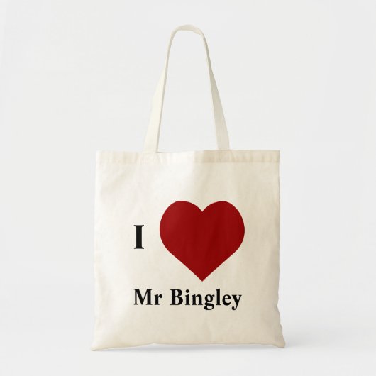 Ich liebe Mr Bingley Tragetasche (Vorne)