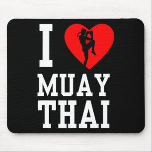 Ich liebe Muay Thai Hobby-Boxen Kampfsport Martial Mousepad