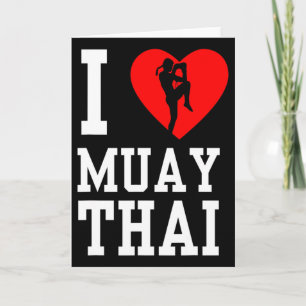 Ich liebe Muay Thai Hobby Boxer Kampfsport Karte