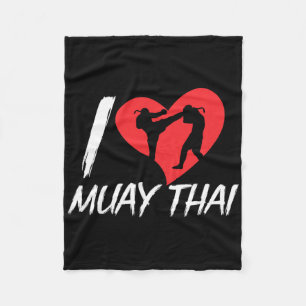 Ich liebe Muay Thai Hobby Kampfsport Boxen Kämpfer Fleecedecke