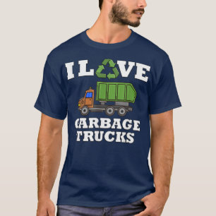 Ich Liebe Mülltransporter für Jungen Kinder Männer T-Shirt