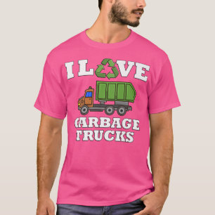 Ich Liebe Mülltransporter für Jungen Kinder Männer T-Shirt