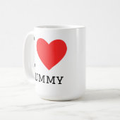 Ich liebe Mummy Kaffeetasse (Vorderseite Links)