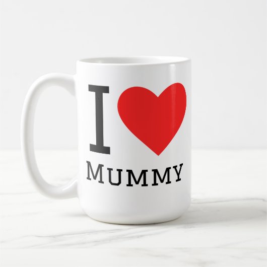 Ich liebe Mummy Kaffeetasse (Links)