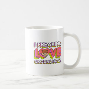 Ich liebe Murmeltiere total Groundhog Day Lustig R Kaffeetasse