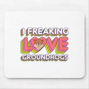 Ich liebe Murmeltiere total Tag des Murmeltiers Lu Mousepad