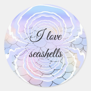 Ich liebe Muscheln Aufkleber