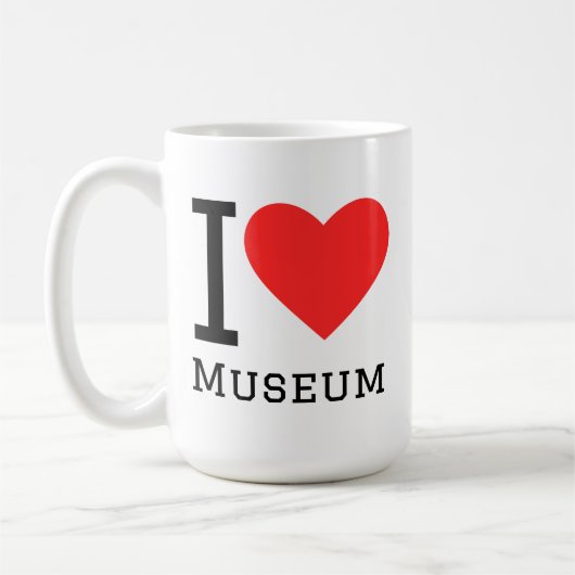 Ich liebe Museum Kaffeetasse (Links)