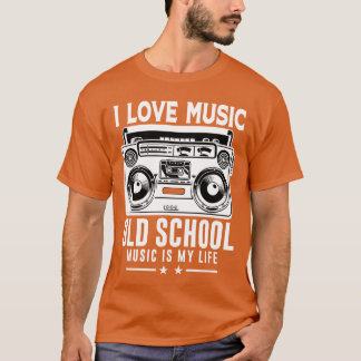 Ich Liebe Music Old School Music ist meine Lebensf T-Shirt