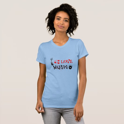 ich liebe Musik | Basic Damen T-Shirt (Vorne ganz)