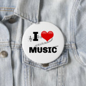 Ich liebe Musik, beliebt Design Button (Beispiel)