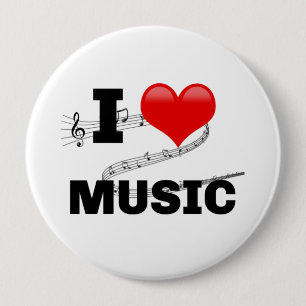 Ich liebe Musik, beliebt Design Button