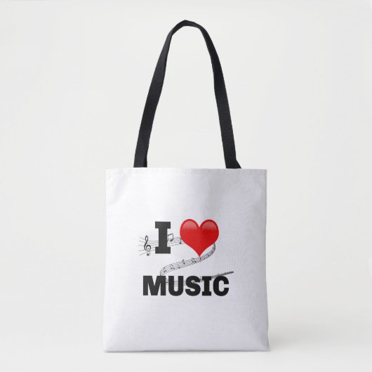 Ich liebe Musik, beliebt Design Tasche (Vorderseite)
