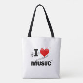 Ich liebe Musik, beliebt Design Tasche (Rückseite)