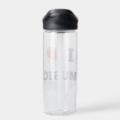 Ich liebe Musik, beliebt Design Trinkflasche (Rückseite)