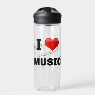 Ich liebe Musik, beliebt Design Trinkflasche