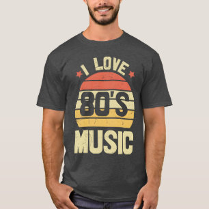Ich liebe Musik der 80er Retro Vintage Junge T-Shirt