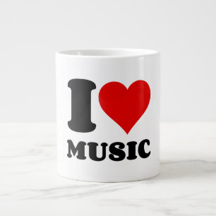 ICH LIEBE MUSIK Jumbo-Tasse
