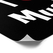 Ich liebe Musik Poster (Ecke)