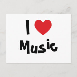 Ich liebe Musik Postkarte
