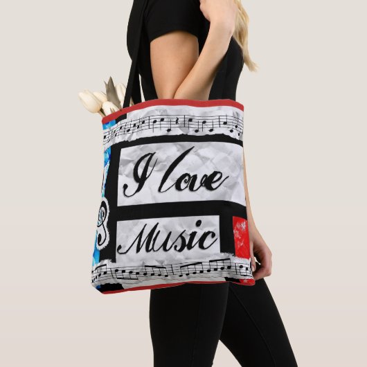 "Ich Liebe-Musik-" schöne künstlerische Tasche (Von Nahem)
