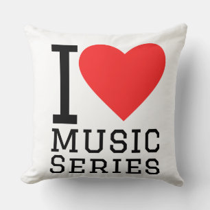 Ich liebe Musikreihen Kissen
