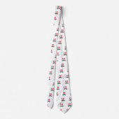 Ich Liebe Mustache in Knitting Motif Style Krawatte (Rückseite)