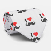 Ich Liebe Mustache in Knitting Motif Style Krawatte (Gerollt)