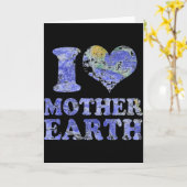 Ich liebe Mutter Erde T-Shirt  Karte (Gelbe Blume)