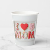 Ich Liebe Mutter Muttertag Pappbecher (Vorderseite)