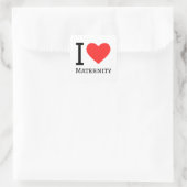 Ich liebe Mutterschaft Quadratischer Aufkleber (Tasche)