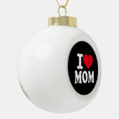 Ich liebe Mutti Keramik Kugel-Ornament (Links)