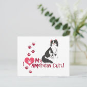Ich Liebe My American Curl! Postkarte (Stehend Vorderseite)