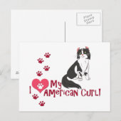 Ich Liebe My American Curl! Postkarte (Vorne/Hinten)