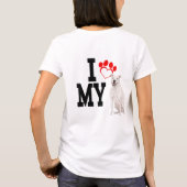 Ich Liebe My American Staffordshire Terrier T - Sh T-Shirt (Rückseite)