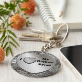 Ich Liebe My Bichon Frise Keychain Schlüsselanhänger (Seite)