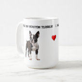 Ich Liebe My Boston Terrier Kaffeetasse (Vorderseite Links)