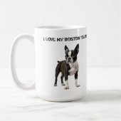 Ich Liebe My Boston Terrier Kaffeetasse (Links)