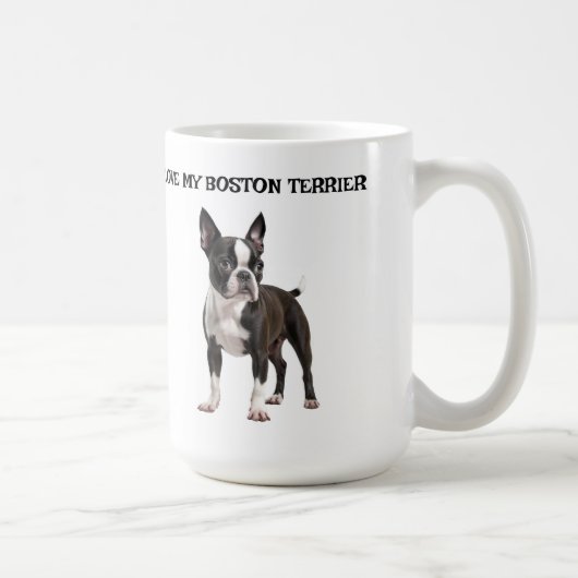 Ich Liebe My Boston Terrier Kaffeetasse (Rechts)