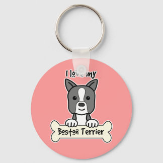 Ich Liebe My Boston Terrier Schlüsselanhänger
