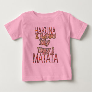 Ich liebe My Boy African Vintage Colors Hakuna mat Baby T-shirt