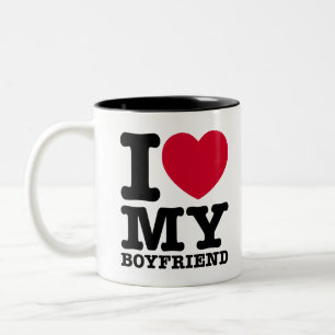 Ich LIEBE MY Boyfriend Zweifarbige Tasse
