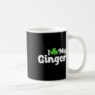 Ich Liebe My Ginger Redhead Kleeblatt St Patricks  Kaffeetasse